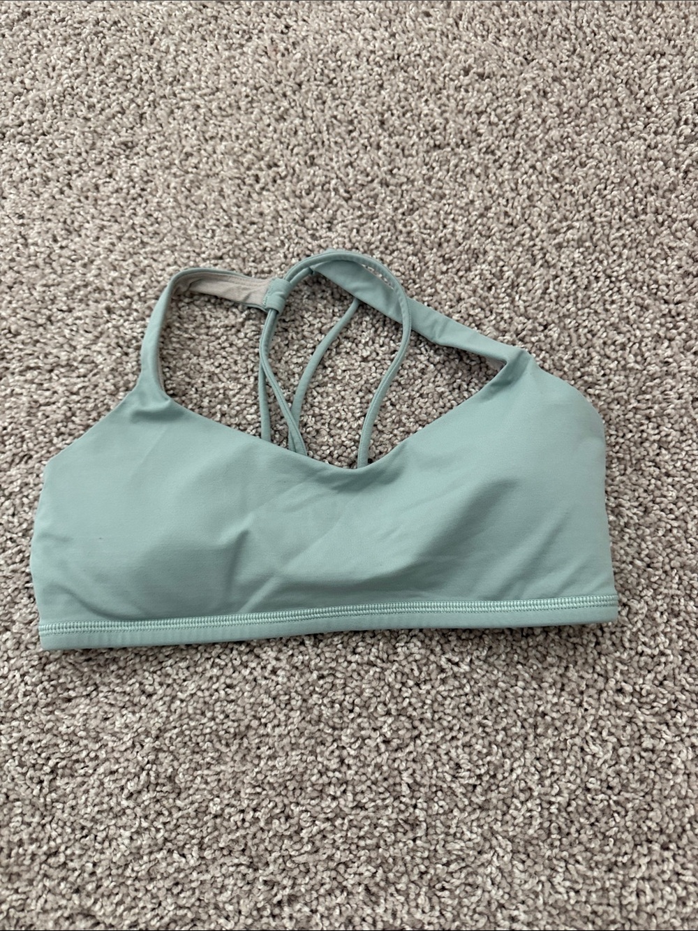 Light Teal Strappy Sports Bralette - Women Intimates